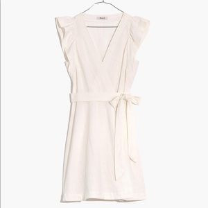 *Madewell Petite Ruffle-Sleeve Wrap Mini Dress